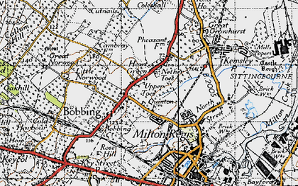 Old map of Howt Green in 1946