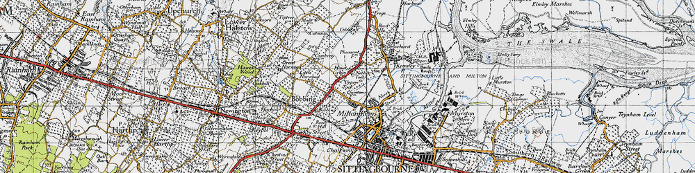 Old map of Howt Green in 1946