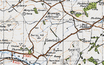 Old map of Barley Hill in 1947