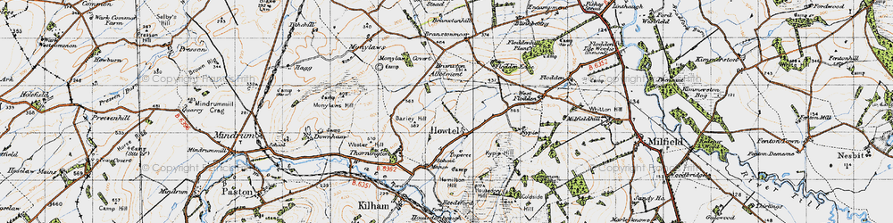 Old map of Barley Hill in 1947