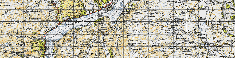 Old map of Howtown in 1947