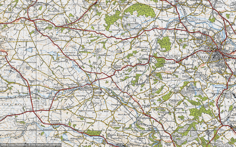 Old Map of Hoylandswaine, 1947 in 1947