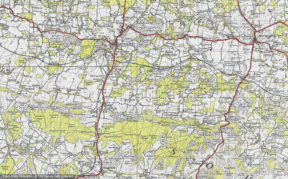 Old Map of Hoyle, 1940 in 1940