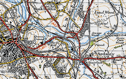 Old map of Hoyle Mill in 1947