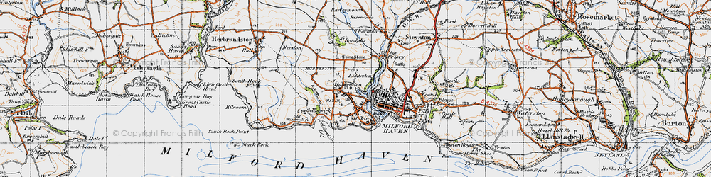 Old map of Hubberston in 1946