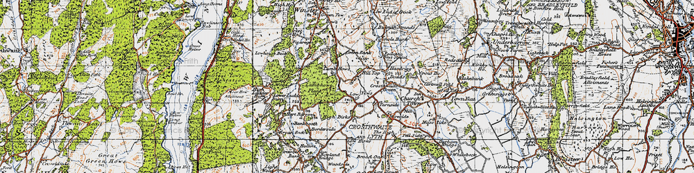 Old map of Hubbersty Head in 1947