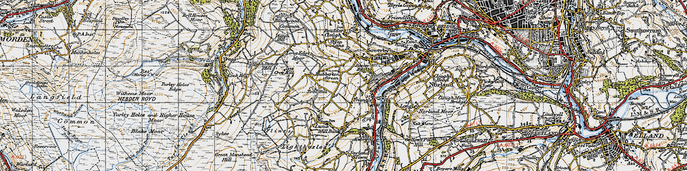 Old map of Hubberton Green in 1947