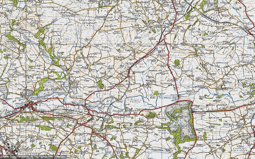 Old Map of Huby, 1947 in 1947
