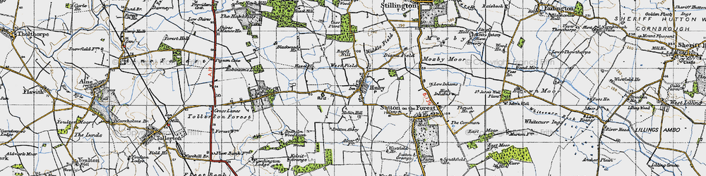 Old map of Barfs Hill in 1947