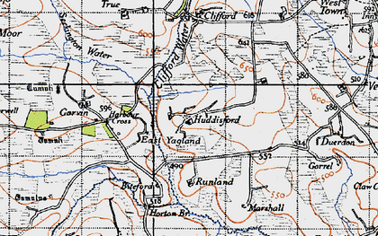 Old map of Biteford in 1946