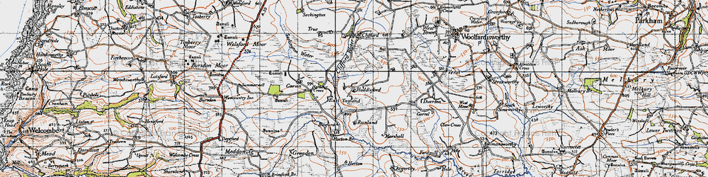 Old map of Biteford in 1946