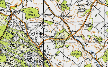 Old map of Hudnall in 1946