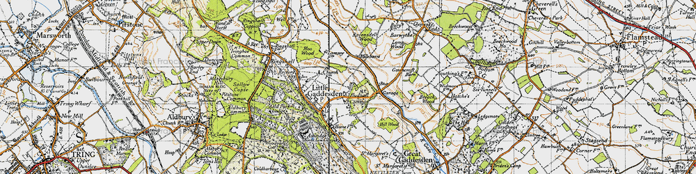 Old map of Hudnall in 1946