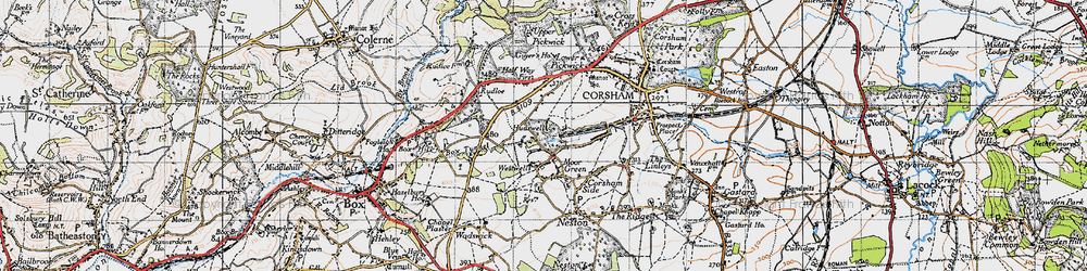 Old map of Hudswell in 1946