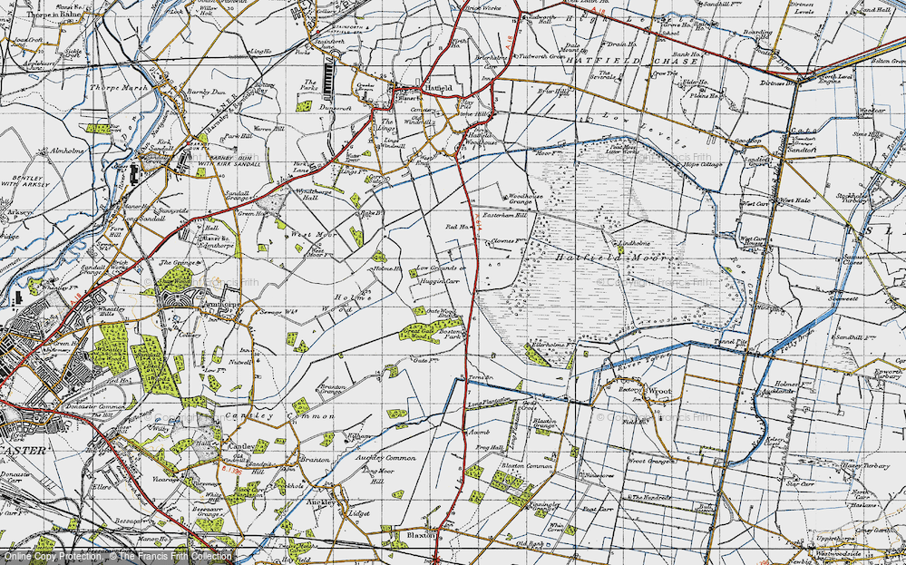 Old Map of Huggin Carr, 1947 in 1947