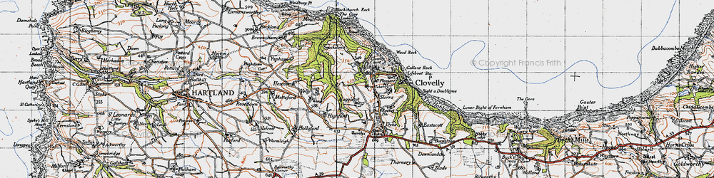 Old map of Hugglepit in 1946
