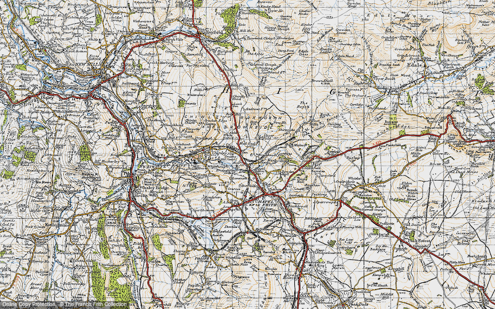 Old Map of Historic Map covering Breckhead in 1947