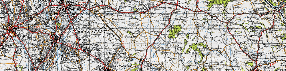 Old map of Hulme in 1946