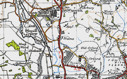 Old map of Hulme in 1947