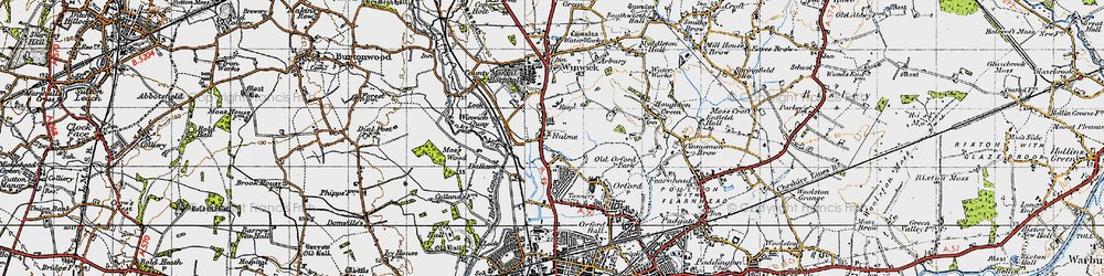 Old map of Hulme in 1947