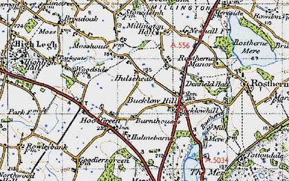 Old map of Hulseheath in 1947