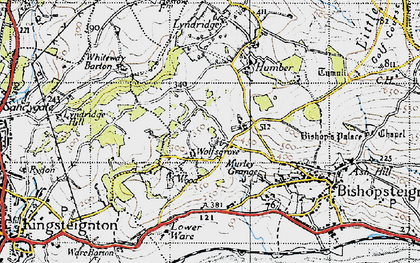 Old map of Humber in 1946