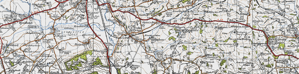 Old map of Humber in 1947