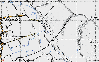 Old map of Humberston Fitties in 1946