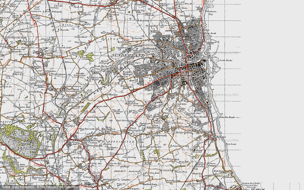 Old Map of Humbledon, 1947 in 1947