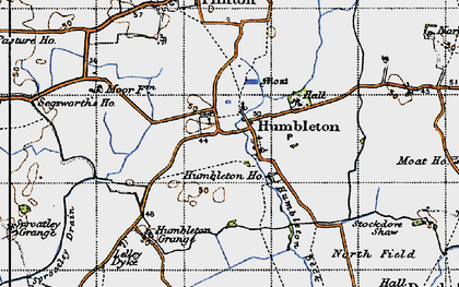 Old map of Humbleton in 1947