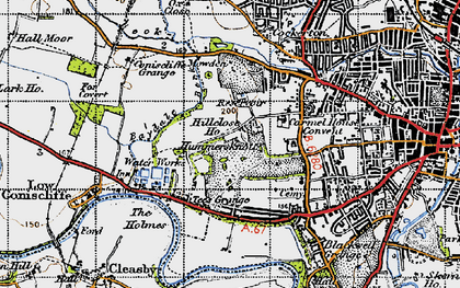 Old map of Hummersknott in 1947