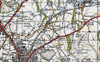 Old map of Huncoat in 1947