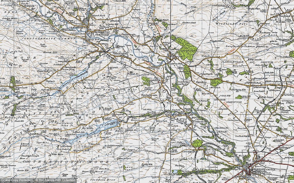 Old Map of Hunderthwaite, 1947 in 1947
