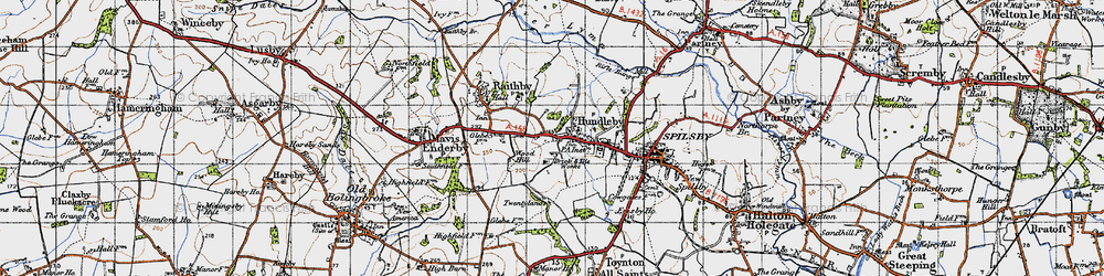 Old map of Hundleby in 1946