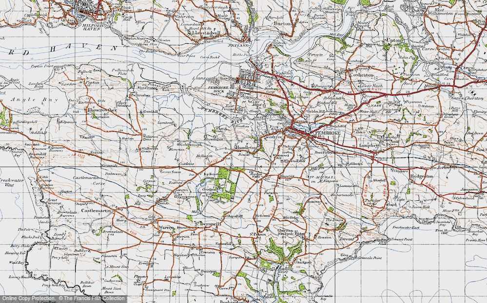 Old Map of Hundleton, 1946 in 1946