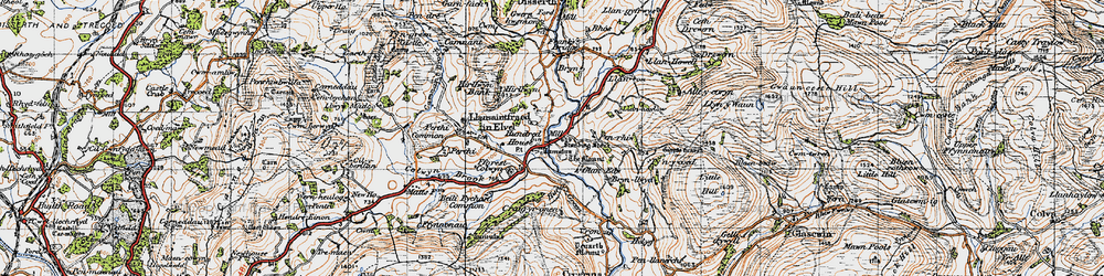 Old map of Bryn-sela in 1947