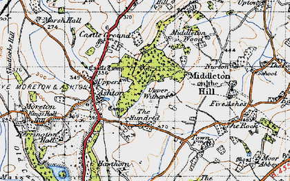 Old map of Hundred, The in 1947