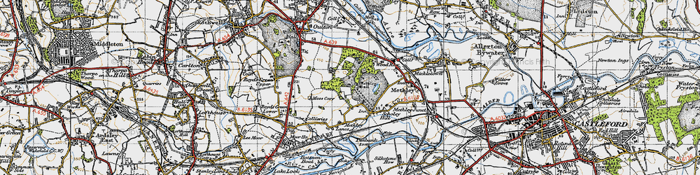Old map of Hungate in 1947