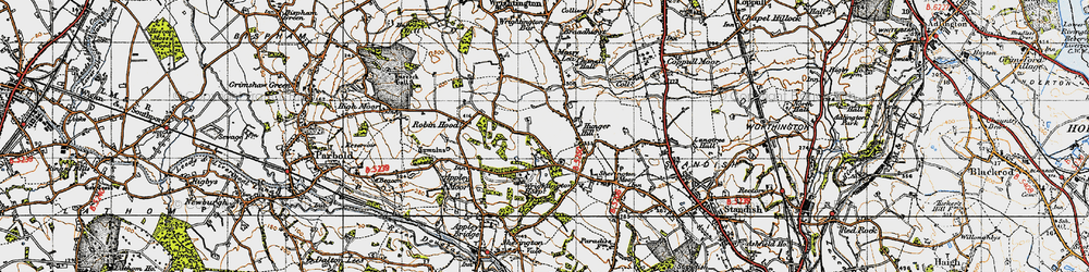 Old map of Hunger Hill in 1947