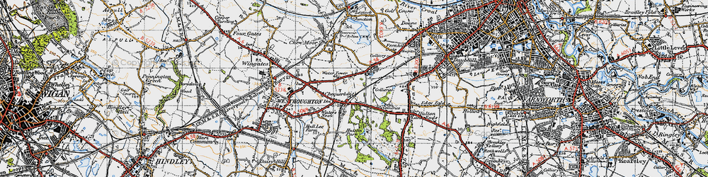 Old map of Hunger Hill in 1947