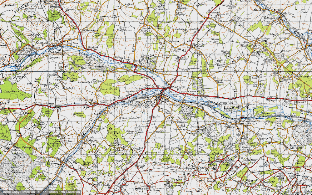 Old Map of Hungerford, 1945 in 1945
