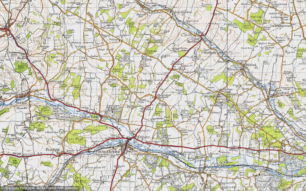 Old Map of Hungerford Newtown, 1945 in 1945