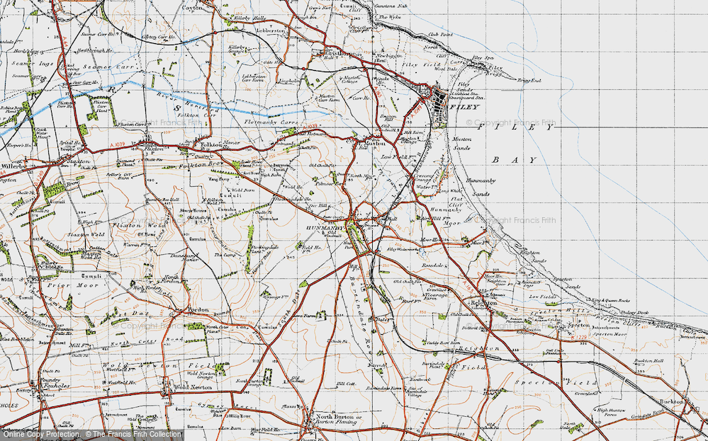 Old Map of Historic Map covering Bartindale Row in 1947