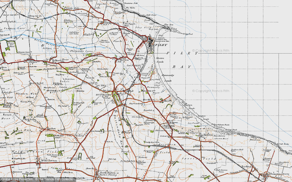 Old Map of Hunmanby Moor, 1947 in 1947