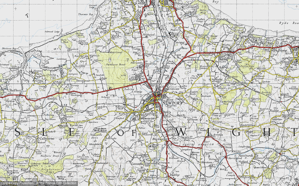 Old Map of Hunny Hill, 1945 in 1945