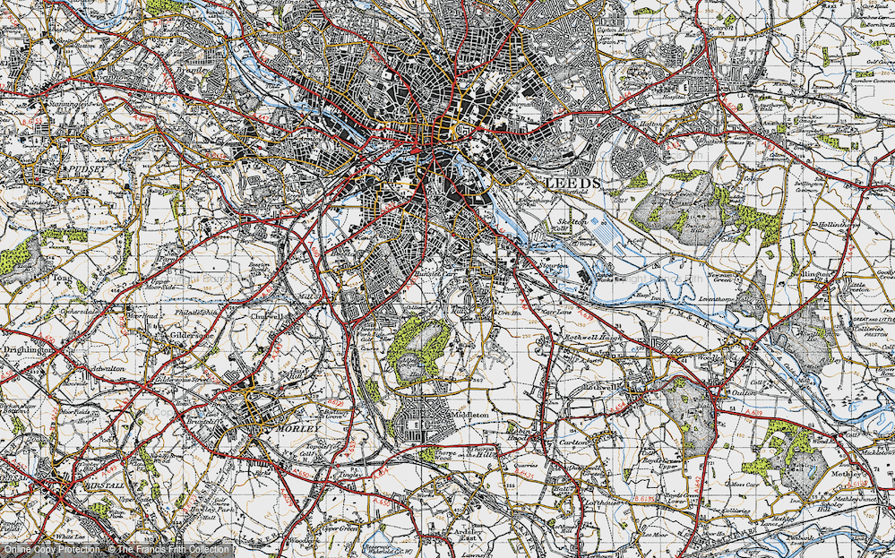 Old Map of Hunslet Carr, 1947 in 1947
