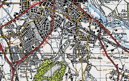 Old map of Hunslet Carr in 1947
