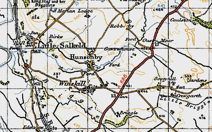 Old map of Hunsonby in 1947