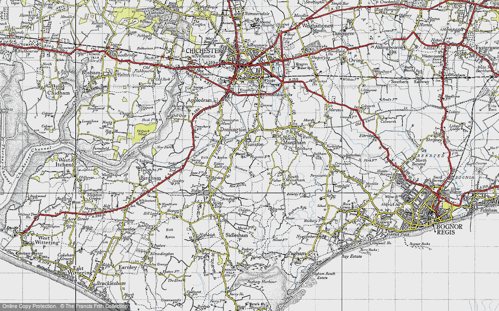 Old Map of Hunston, 1945 in 1945