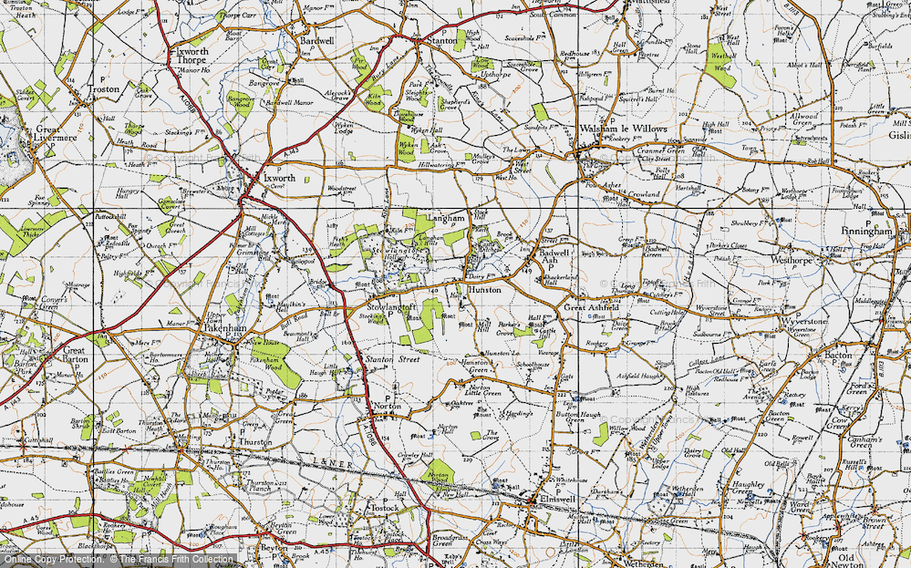 Old Map of Hunston, 1946 in 1946